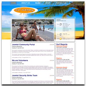 surf theme joomla holiday travel weather report template