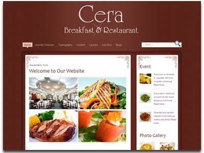 schön joomla restaurant template free zeitgenössisch entry level
