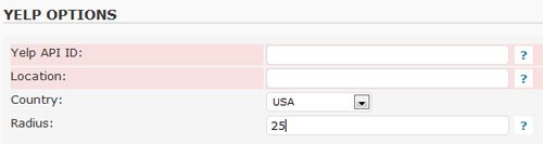 Wordpress Yelp Plugin Admin Options Wordpress Yelp Plugin Admin Options