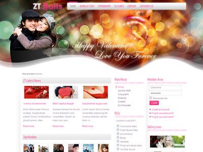 ZT Balis Joomla Valentine Template ZT Balis Joomla Valentine Template