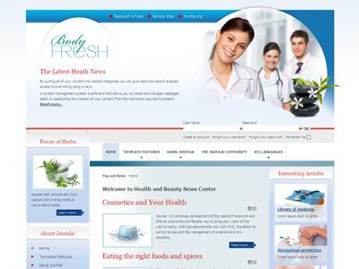 Free Joomla 1.7 Health Templates