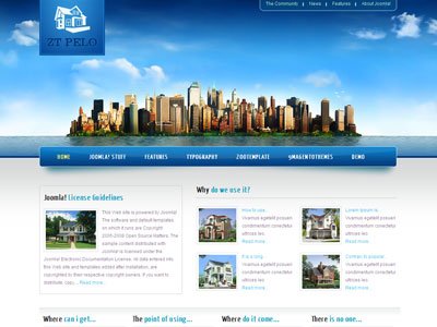 ZT Pelo Joomla Real Estate Template ZT Pelo Joomla Real Estate Template