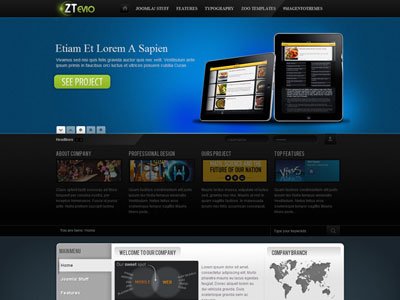 ZT Evio Joomla iOS Template ZT Evio Joomla iOS Template