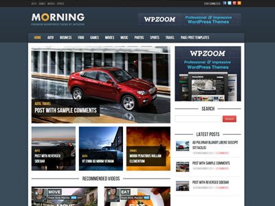 Morning WordPress Magazine Style Theme For Online News With Custom Morning WordPress Online Magazine Theme