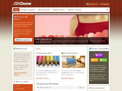 JSN Dome Joomla Personal Blogging Template JSN Dome Joomla Personal Blogging Template