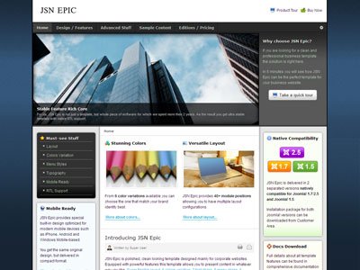JSN Epic Joomla Professional Corporate Template JSN Epic Joomla Professional Corporate Template