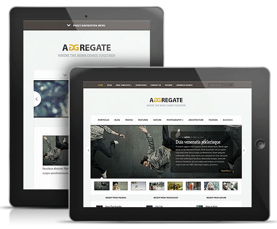 Aggregate WordPress iPad Theme Aggregate WordPress iPad Theme