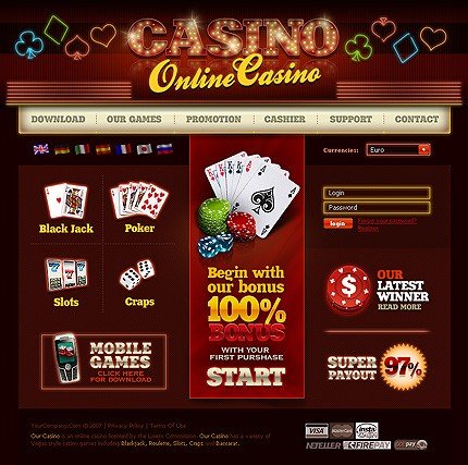 Poker website templates