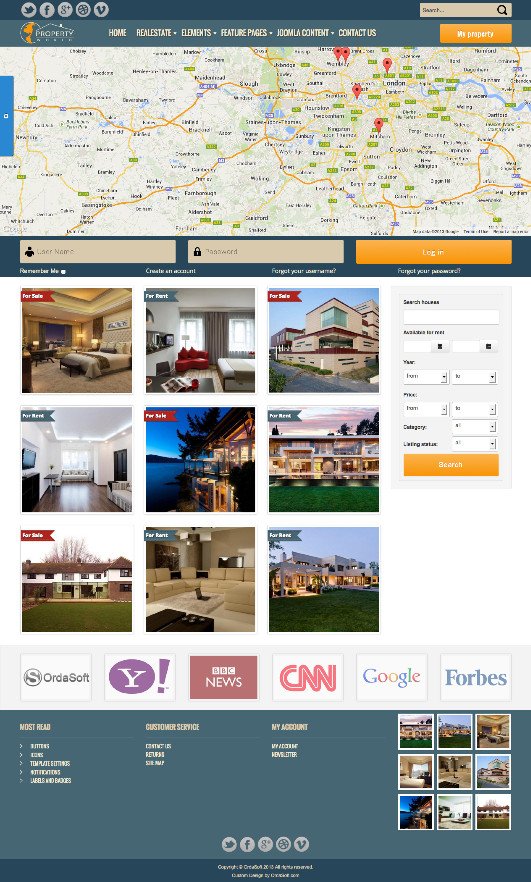 Property Joomla Templates OS World Property â Joomla Real Estate Template