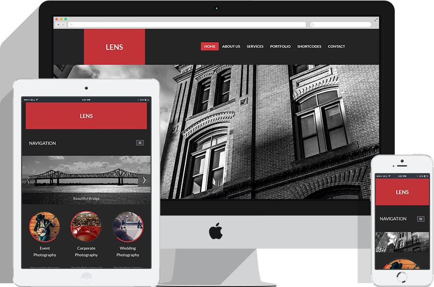 rslens joomla template for events wedding photography showcase