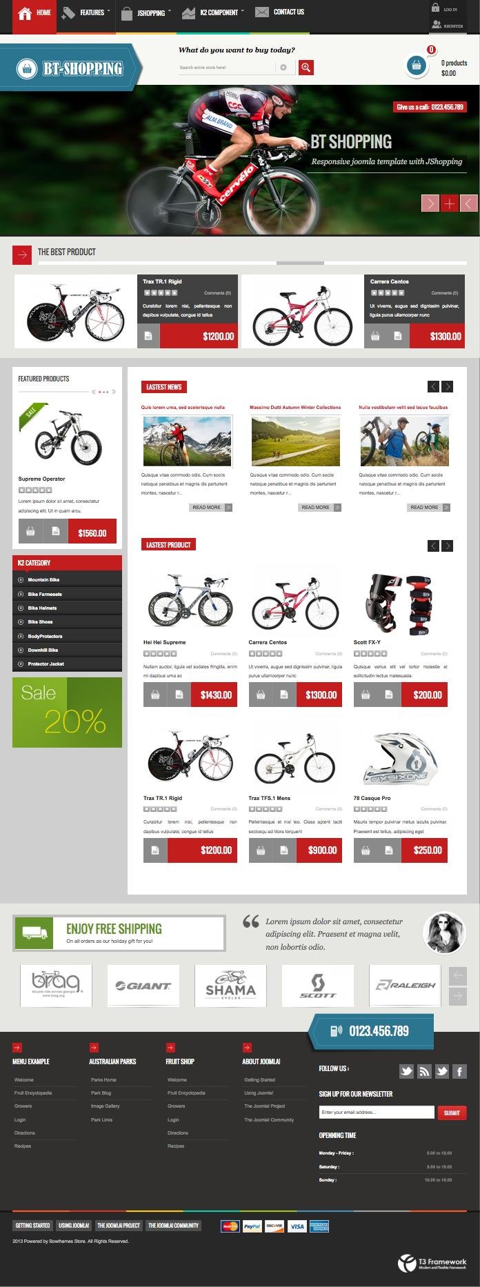 BT Shopping Joomla Template Built in JShopping Component BT Shopping Joomla Template Built in JShopping Component